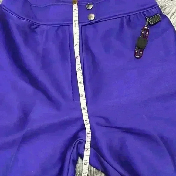 White Stag Blue Wool Blend Ski/Wintersport Pants with Foot/Ankle Straps, 6 - Picture 12 of 13